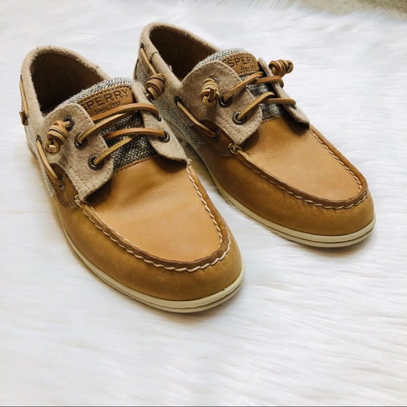 Sperry GENUINE LEATHER brown womens boat shoes - Picture 2 of 6
